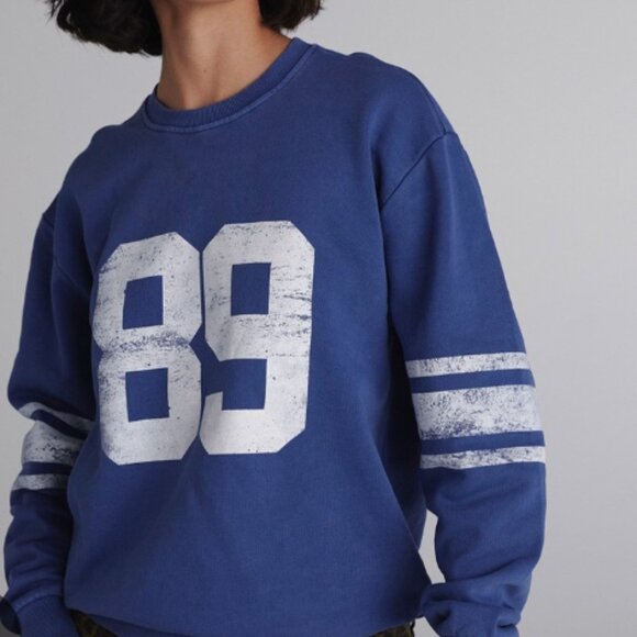 Tilly's Women's Crewneck Sweatshirt SZ: Large Blue/White - Picture 12 of 12